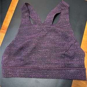 Lululemon fast and free salt dark mystic black bra size 8